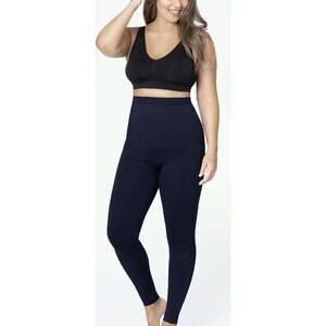 Empetua High Waist Shaping Leggings Women's XL Black Grip Waist Slimming